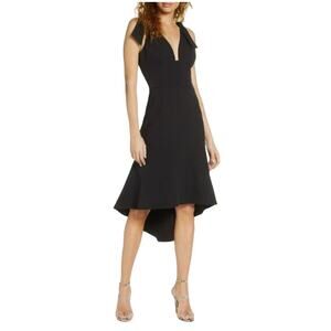 Harlyn Bow Shoulder Cocktail Dress Black Size Small